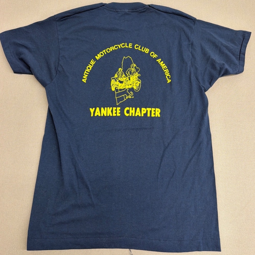 Vintage Screen Stars Antique Motorcycle Club Yankee Chapter T-Shirt Navy XL